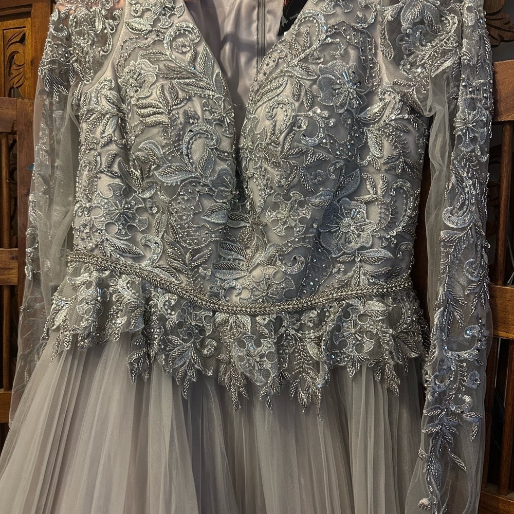 ✔️#66B BNWT MAC DUGGAL LACE ILLUSION SWEETHEART NECK GOWN #11168 - Picture 4 of 12